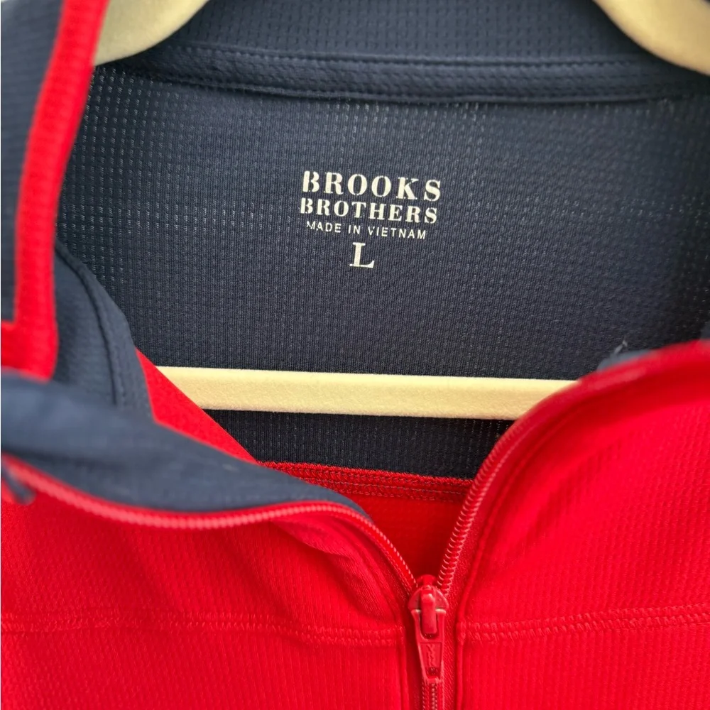 Brooks Brothers Men's Quarter Half Zip-Up Athletic Shirt Base Layer - Picture 3 of 10